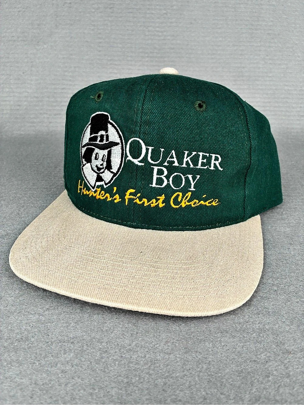 VTG Youngan Hat Quaker Boy Hunter's First Choice Green & Tan Snapback Hunting Ha